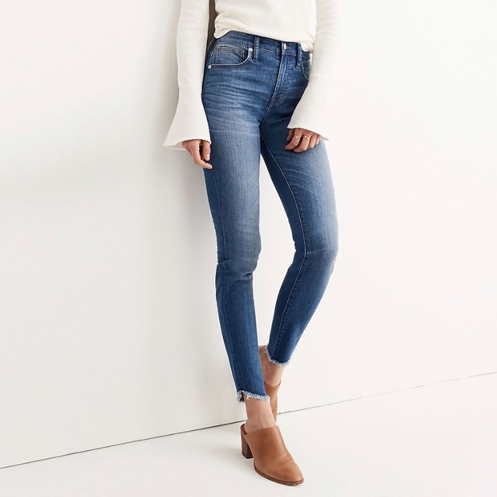 Madewell 10 inch High Rise Skinny- Tulip Hem Edition- Size 27
